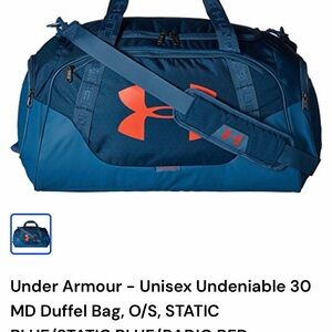 Under Armour Static Blue and Radiant Red Duffel Bag